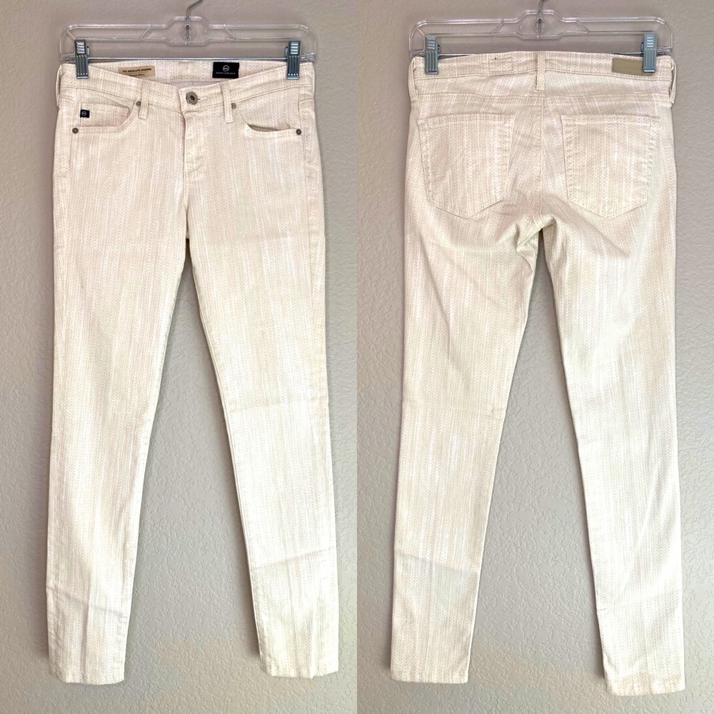 AG ADRIANO GOLDSCHMIED White Tan The Absolute Legging Skinny Jeans Size 25R